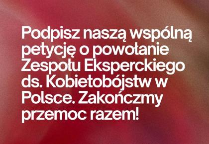 PETYCJA: powołanie Zespołu Eksperckiego ds. Kobietobójstw w Polsce