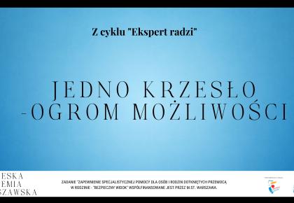 Jedno krzesło – ogrom możliwości